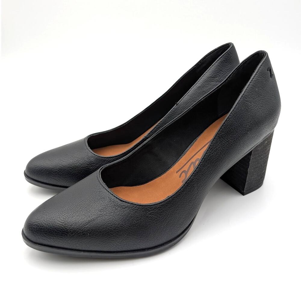Zodiac Gloria Pointed Toe Block Heel Pump Women's Black Size US9.5M EU40.5